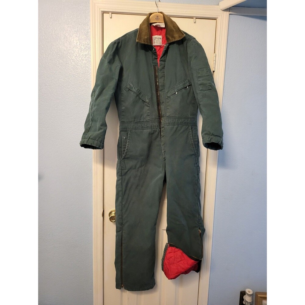 EUC Walls Men's Zero Zone Duck Hunting Insulated Coverall Teal Medium Short Work